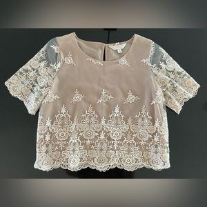 Dusty Rose top - runs small!